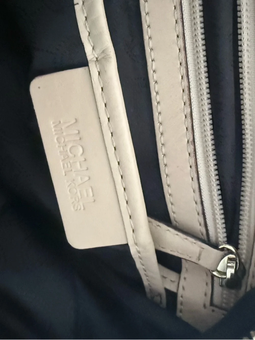 Michael Kors Black Tote with Blush Pink Straps and Gold Accents - Picture 6 of 7